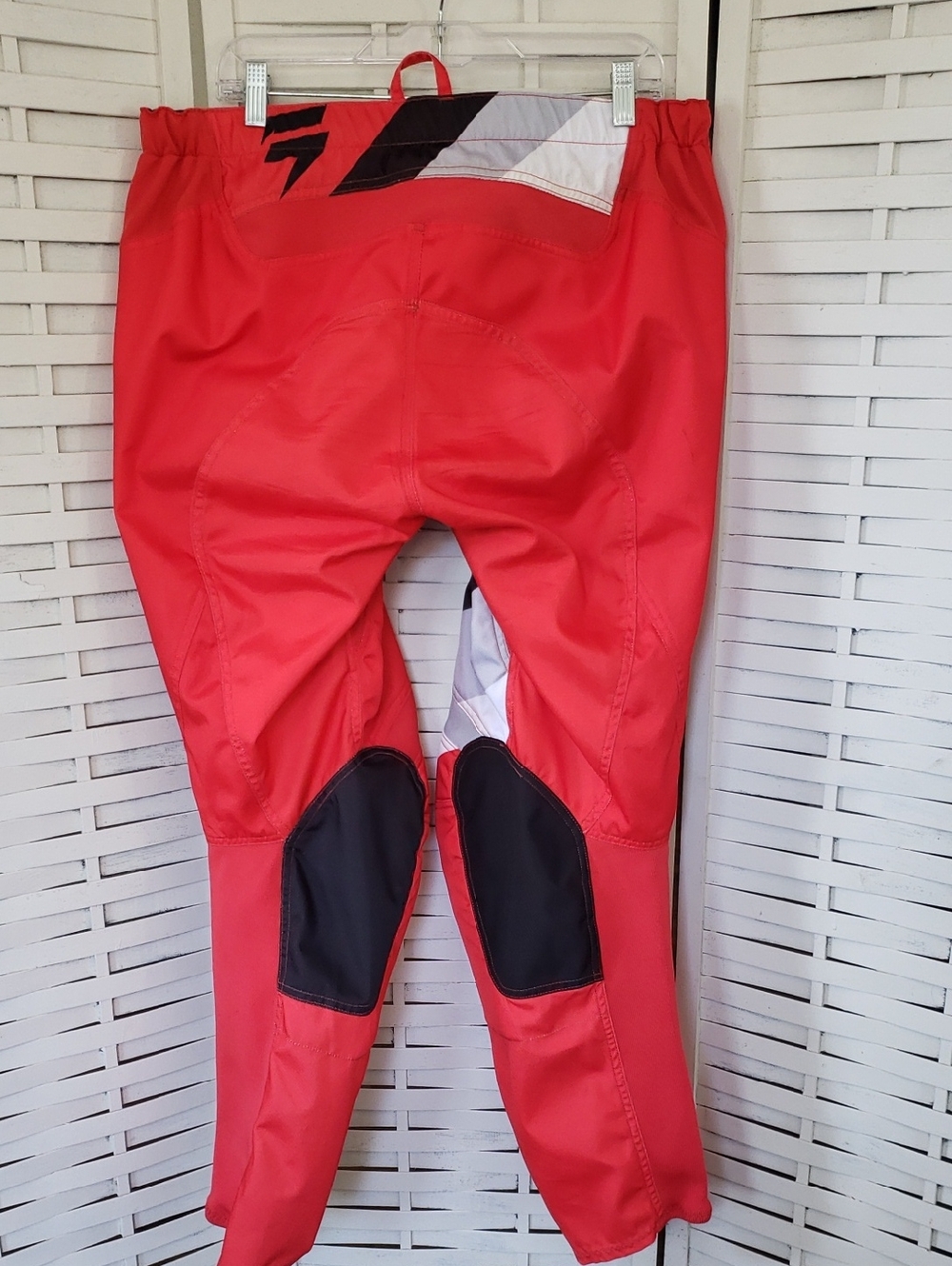 WHIT3 Red Riding Pants with White Logos - Picture 4 of 6